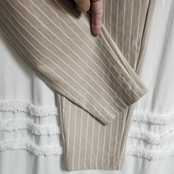 Striped Tan Women's Pants. Size Small. - Picture 6 of 11